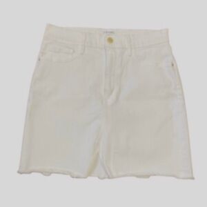 NEW FRAME Blanc Cotton Blend Mini Skirt — White Size 28